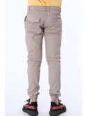 Beige boys\' trousers with elastic bands NDZ105 - Online store - Boutique